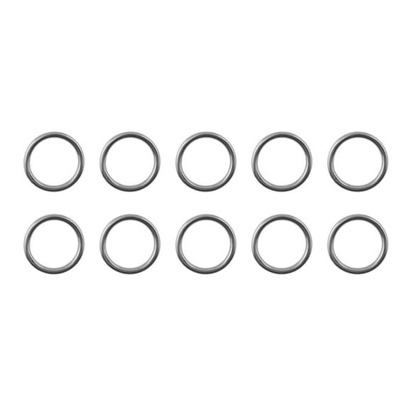 US Stainless 10 Pieces Stainless Steel 316 Round Ring Welded 1/8" x 1 3/8" (3mm x 35mm ID) Marine Grade