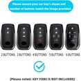 thumbnail image 2 of Key Fob Cover Compatible with Toyota Yaris GR Corolla Cross Yaris Hybrid Hilux C-HR 2020-2024 2 Button Keychain Case Holder Protector,3 Buttons a Grey, 2 of 5