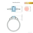 thumbnail image 5 of ANGARA Natural 1.35 ct Aquamarine & Diamond Three Stone Engagement Ring in 925 Sterling Silver for Women (Size-8x6mm) | March Birthstone, Anniversary, Jewelry Gift for Women | Natural Aquamarine Ring, 5 of 9
