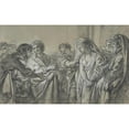 thumbnail image 2 of François Boucher 24x16 Gold Ornate Framed and Double Matted Museum Art Print Titled - Christ and the Woman Taken in Adultery, 2 of 4