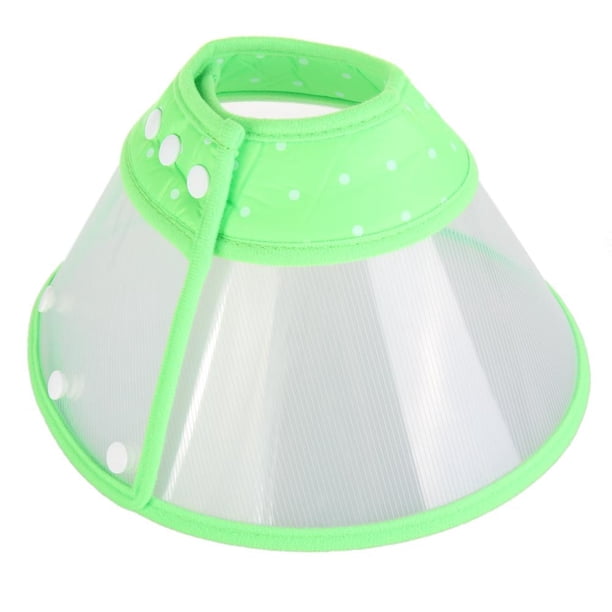 Cubierta Recuperación Heridas para Collar Cono Médico Antimordedura para (Verde S)