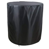 FUEENIRVA Outdoor Round Patio Cooler Table Cover Bottom Strap Black