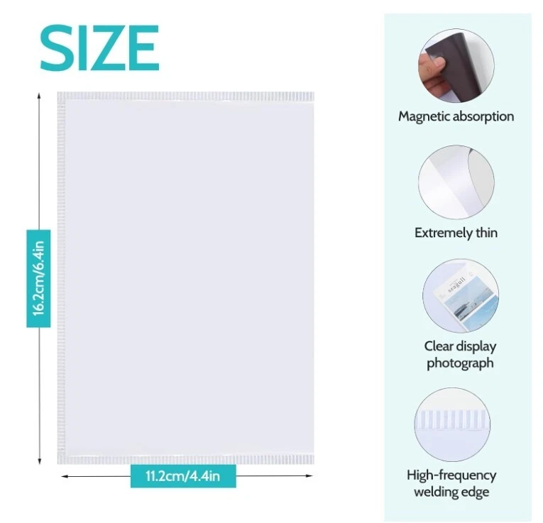 BUTTERFLY- 12 Pack 4X6 White Magnetic Picture Frames For Refrigerator With Clear Cover