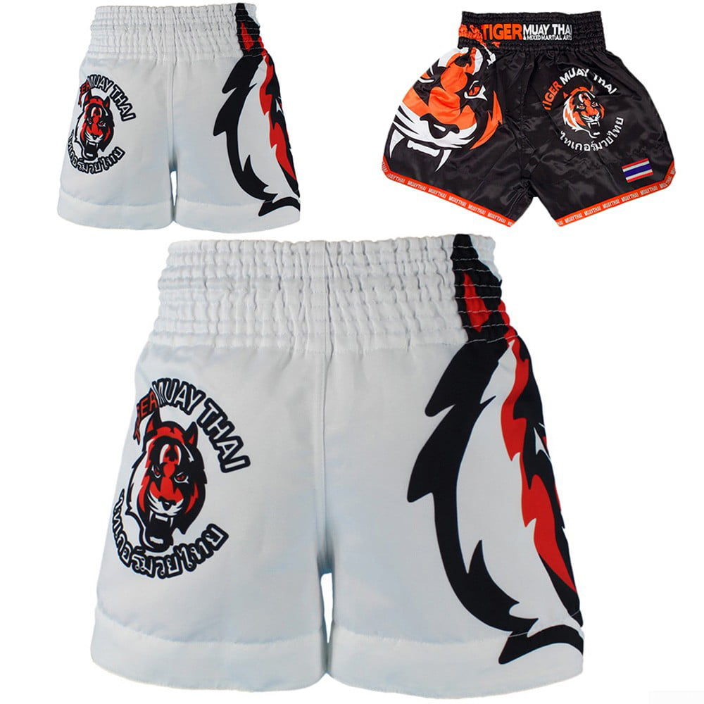 Breathable Shorts Elastic Fitness Kickboxing MMA Tiger Printing Training 