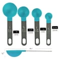 thumbnail image 2 of Reston Lloyd 4-Piece Plastic Measuring Spoons with Stainless Steel Handles, Turquoise, Set of 2, 2 of 2