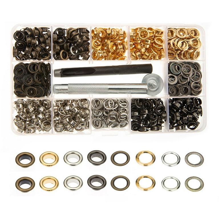 Grommet Kit Eyelet Tool Eyelets Punch Setting Grommets Fabric Hole Set  Press Metal Leather Installation Craft Button 