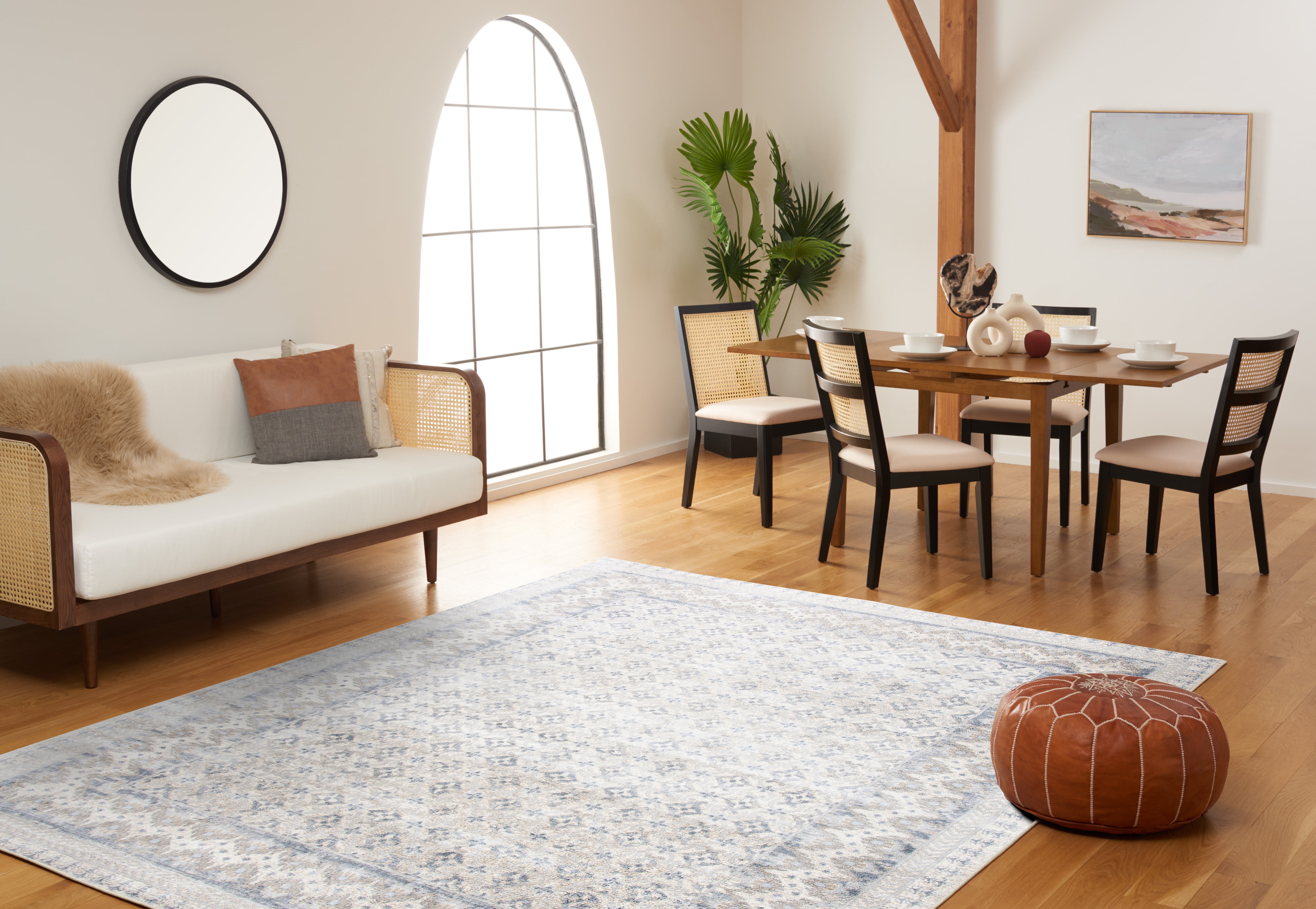 SAFAVIEH Brentwood Dory Geometric Area Rug, Ivory/Gray, 11' x 15'
