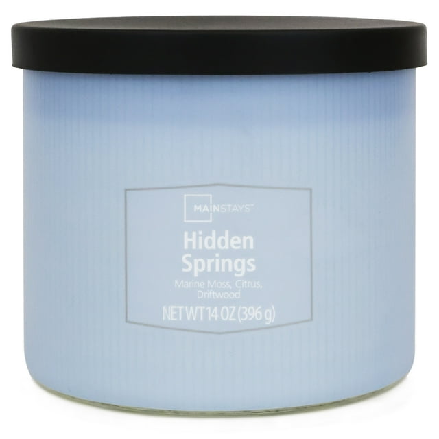 Mainstays 3-Wick Textured Wrapped Hidden Springs Scented Candle, 14 oz