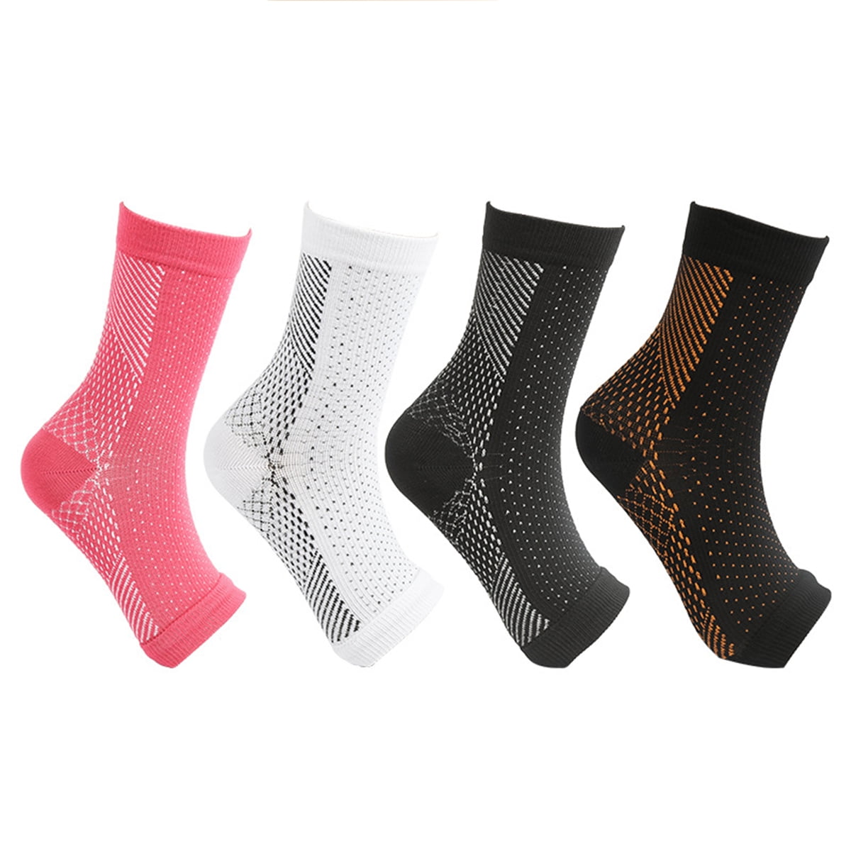 4Pairs Soothe Socks Neuropathy Compression Ankle Arch Support Protection Pain Relief Socks