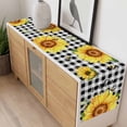 thumbnail image 4 of Sunflowers Table Runner - 70 Inch Long, Kitchen Dining Table Runner Dresser Scarves, Black White Check Sunshine Buffalo Bee Farmhouse Decor for Coffee Tables Wedding Party Banquet, 4 of 8