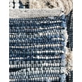 thumbnail image 4 of Unique Loom Cotton Chindi Collection Area Rug (10' x 14' 1" Rectangle Ivory/Navy Blue), 4 of 11