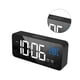 thumbnail image 2 of Inteprter Reloj con espejo LED, pantalla de temperatura USB, música de cabecera, reloj electrónico para niños y estudiantes Decoración del hogar negro Inteprter HA001222-02, 2 of 6