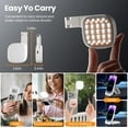 thumbnail image 2 of Cshidworld Luz Portátil para Selfies con Espejo, Magnética de 360°, Recargable por 1000mAh, 48 LED, 3 Modos, 10 Brillo, CRI 80, para Teléfono, Maquillaje, Transmisión en Vivo, Blanco, 2 of 7