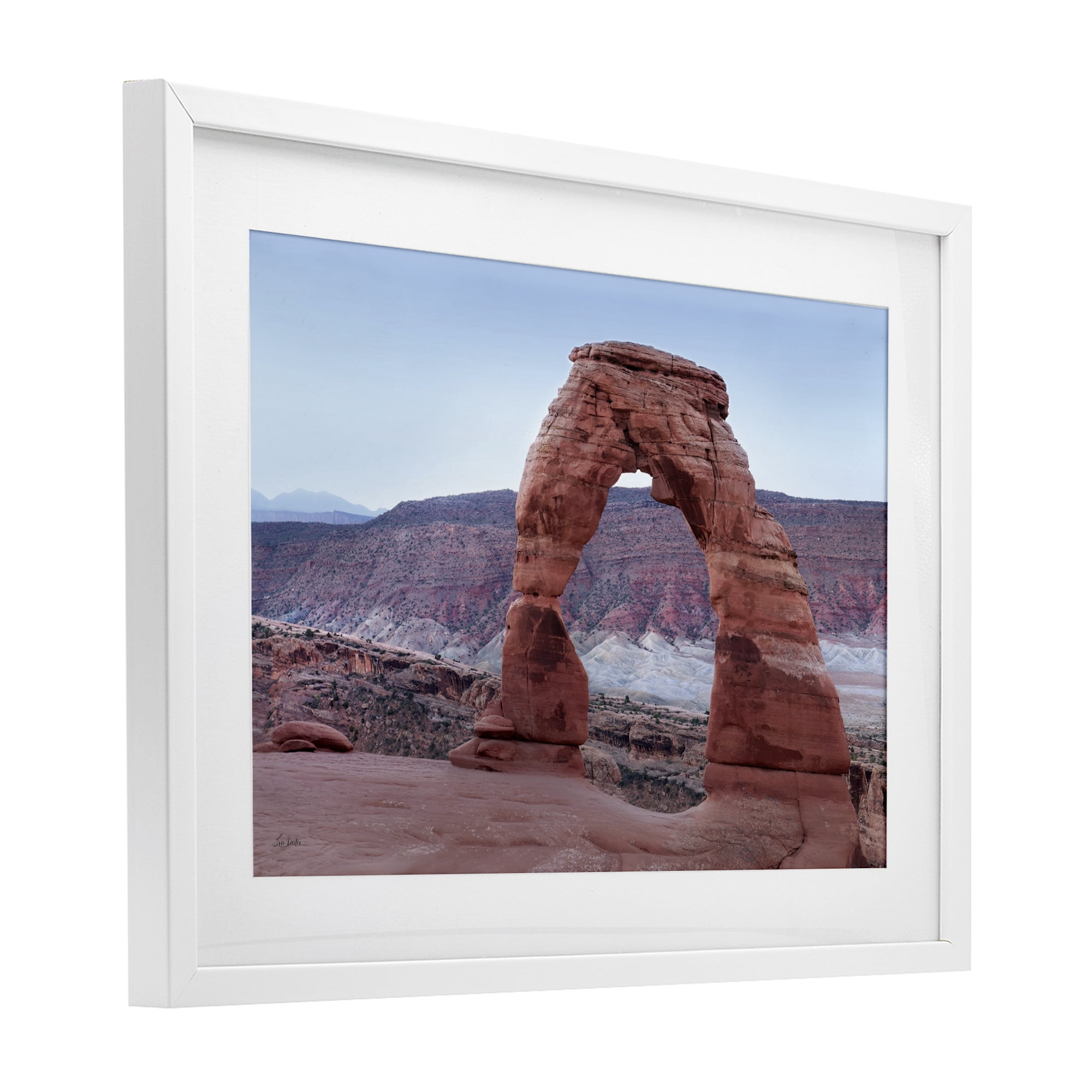 Stupell Industries Time's Sculpture Delicate Arch White Framed Print Under Glass, design by Lori Deiter