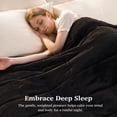 thumbnail image 3 of Anjee Weighted Blanket for Adults, Ultra Soft Fleece & Sherpa Reversible Heavy Blanket for Bedroom, Ideal for Restful Sleep, 20 lbs 60"x80" Black, 3 of 10