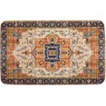 thumbnail image 1 of Oriental Persian Bathroom Rugs with Thicken Non-Slip Rubber Backing, Boho Turkish Tribal Vintage Traditional Soft Velvet Absorbent Foam Bath Mat Rug Machine Washable, Quick Drying 30"x18", 1 of 6