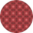thumbnail image 1 of Ahgly Company Indoor Round Patterned Grapefruit Red Area Rugs, 3' Round, 1 of 6