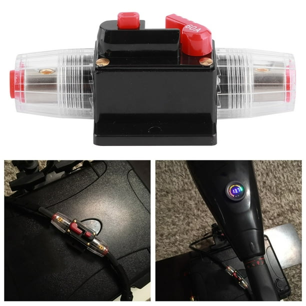 Reinicio Automático Portafusibles Interruptor Amplificador Coche Camión Audio Modificación 12V 60A