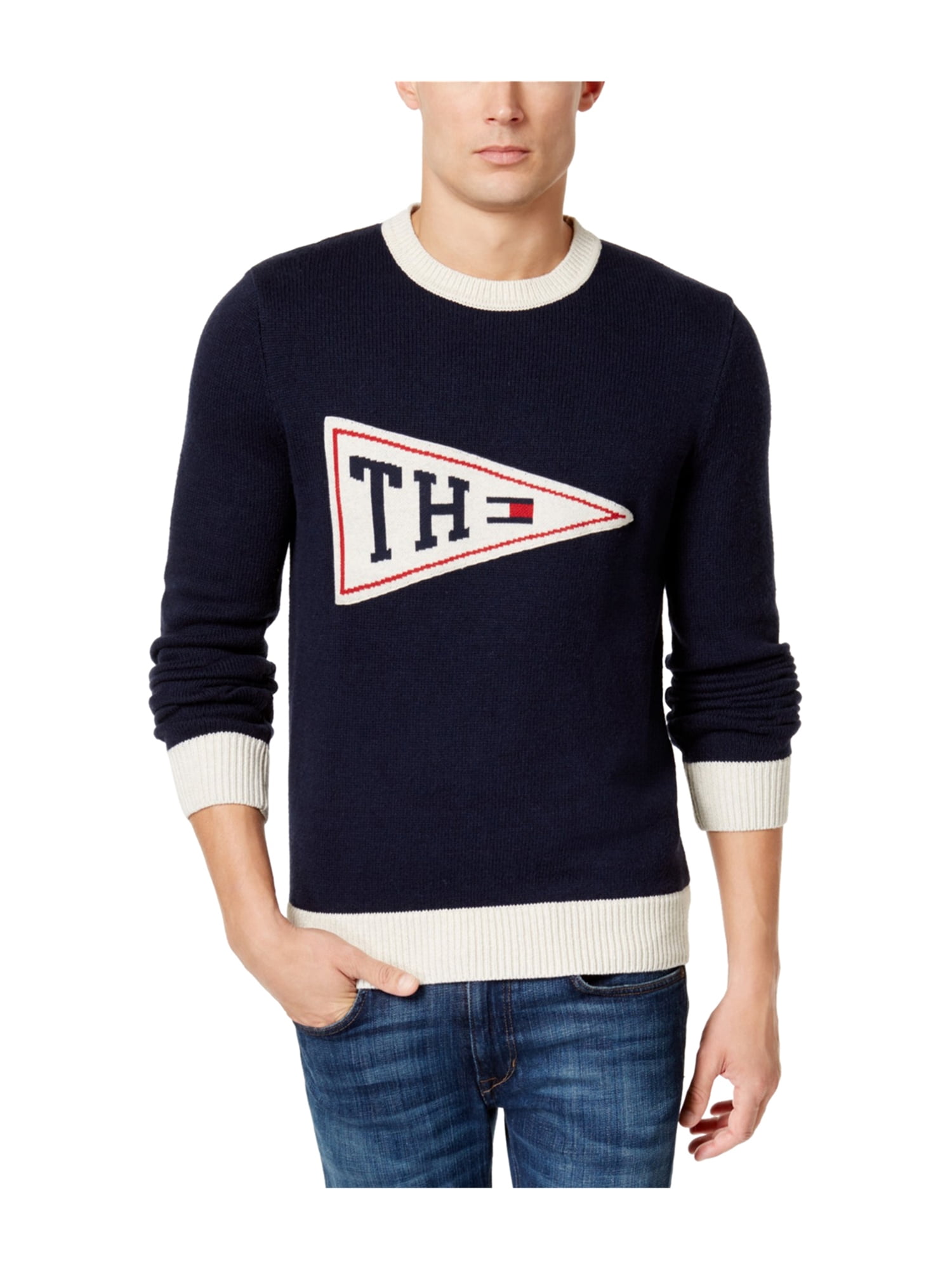 Tommy Hilfiger - Tommy Hilfiger Mens Pennant Pullover Sweater - Walmart.com - Walmart.com