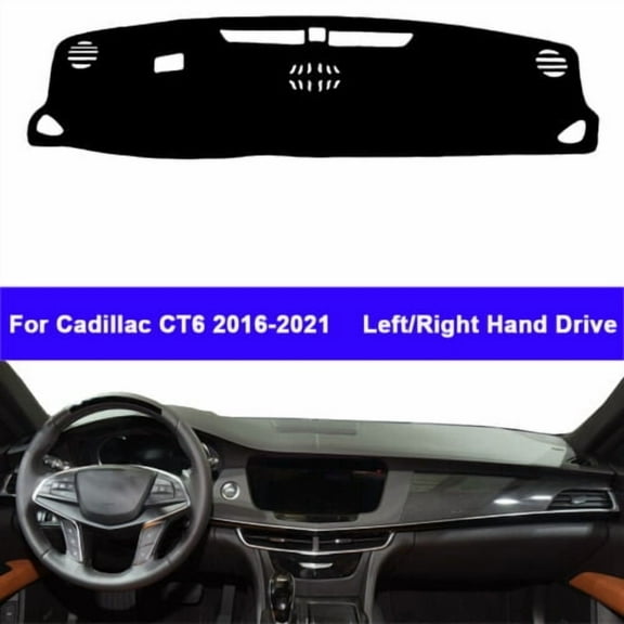 Leather Dashboard Cover Mat Non-Slip Pad Carpet Sunshield Protector Car Dashboard DashCape For Cadillac CT6 2016 2017 2018 2019 2020 2021