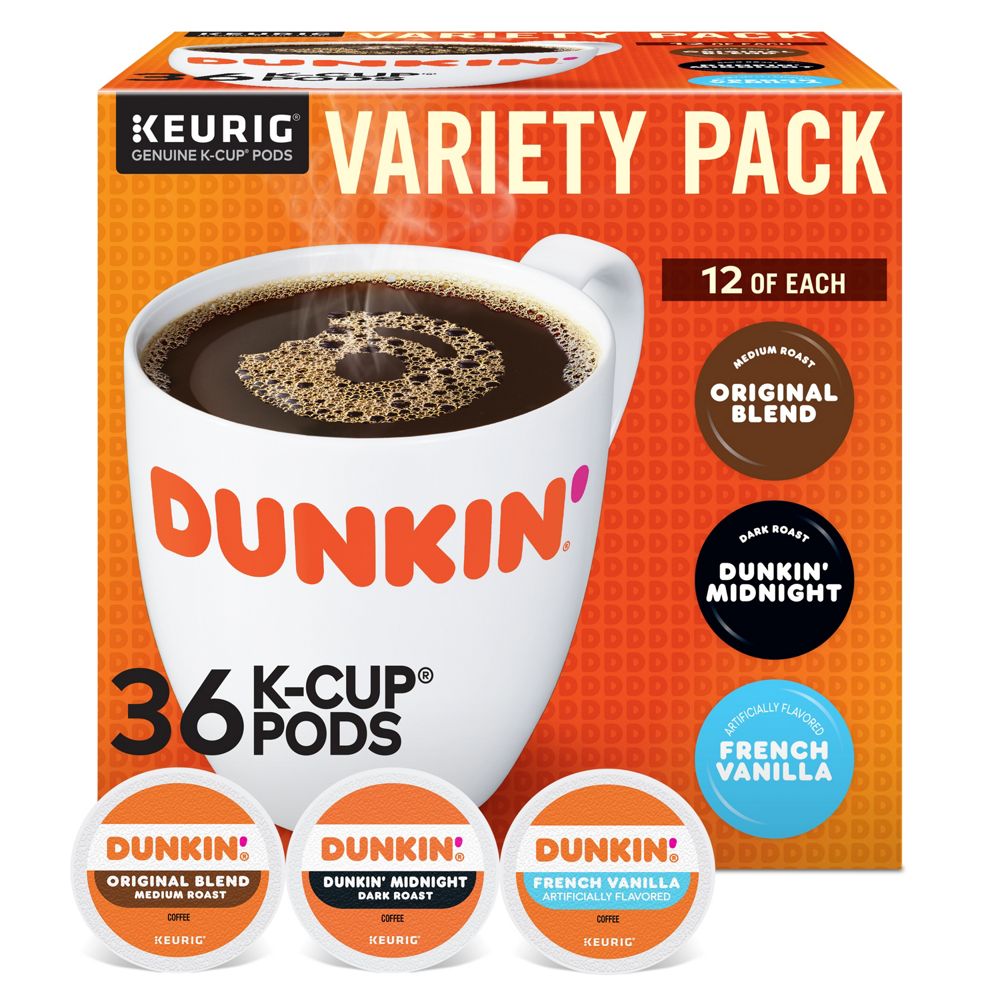 Dunkin' Variety Pack Roast KCup Box 36 ct.