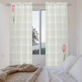 thumbnail image 3 of Pink Spring Floral Kitchen Curtain for Berdoom Living Room Cafe 72 Inch Length, Tulip Yellow Plaid Summer Botanical Tiers Curtains Light Filtering Drapes Window Treatment 2 Panels 52"Wx72"L, 3 of 8