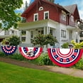 thumbnail image 7 of SLYNSHome 4th of July American Fan Flag Decorations,Patriotic Bunting US Half Fan Flag Banners USA Pleated Fan Flags Independence Day Memorial Day Outdoor Home Decor, 7 of 7