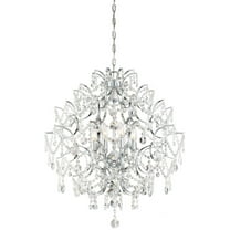 Isabella's Crown Chandelier 8 Light Chrome Crystal In Traditional Style 30.5 Inches Tall By 26 Inches Wide     -Traditional Installation Minka Lavery
