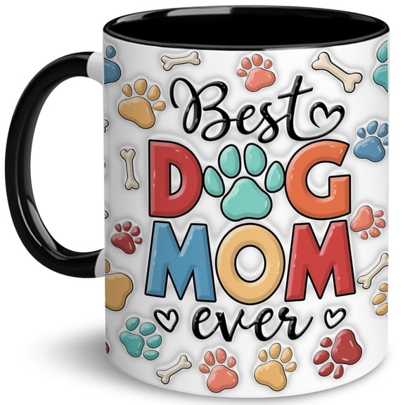 Gifts For Dog Mom - Gifts For Mom, Mother - Best Dog Mom Ever Cup - Thanksgiving Birthday Gifts For Dogs Lover Dogs Owner From Daughter Son Husband - Present For Sister, Friend