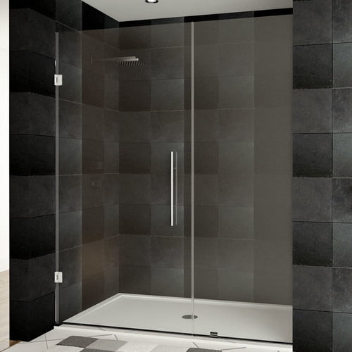 Ultra-E Frameless Clear Tempered Glass Shower Door, 36'' x 72''