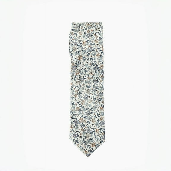 Dusty Blue Floral Men's Skinny Tie