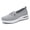 Gray, variant on Women's Breathable Knit Slip-On Walking Shoes, Lightweight Comfort Non-Slip Platform Sneakers for Casual Daily Wear