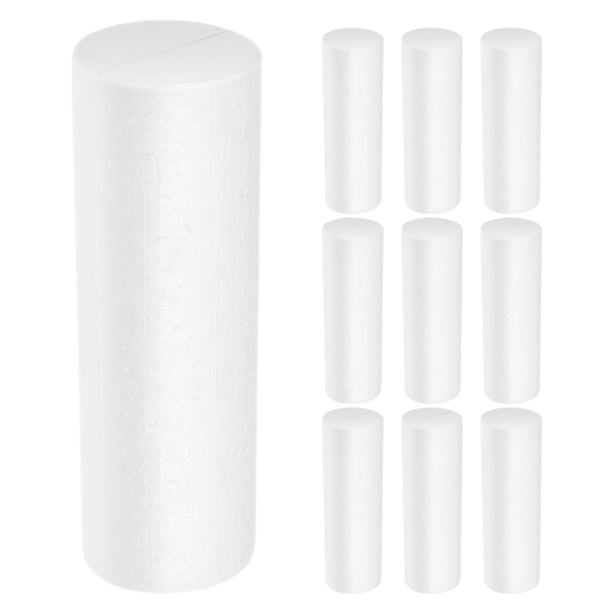 10 cilindros de espuma para proyectos florales y de bricolaje, espuma para cilindro de bricolaje, cilindro de espuma único, decoración para niños, cilindros de espuma, adorno de cilindro