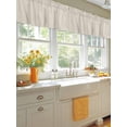 thumbnail image 5 of Swan White Window Valance, Simple Style 2 Pack Decorative Curtain for Small Windows, Light Filtering Valance with 3” Rod Pocket, 42"W x 18"L, 5 of 9