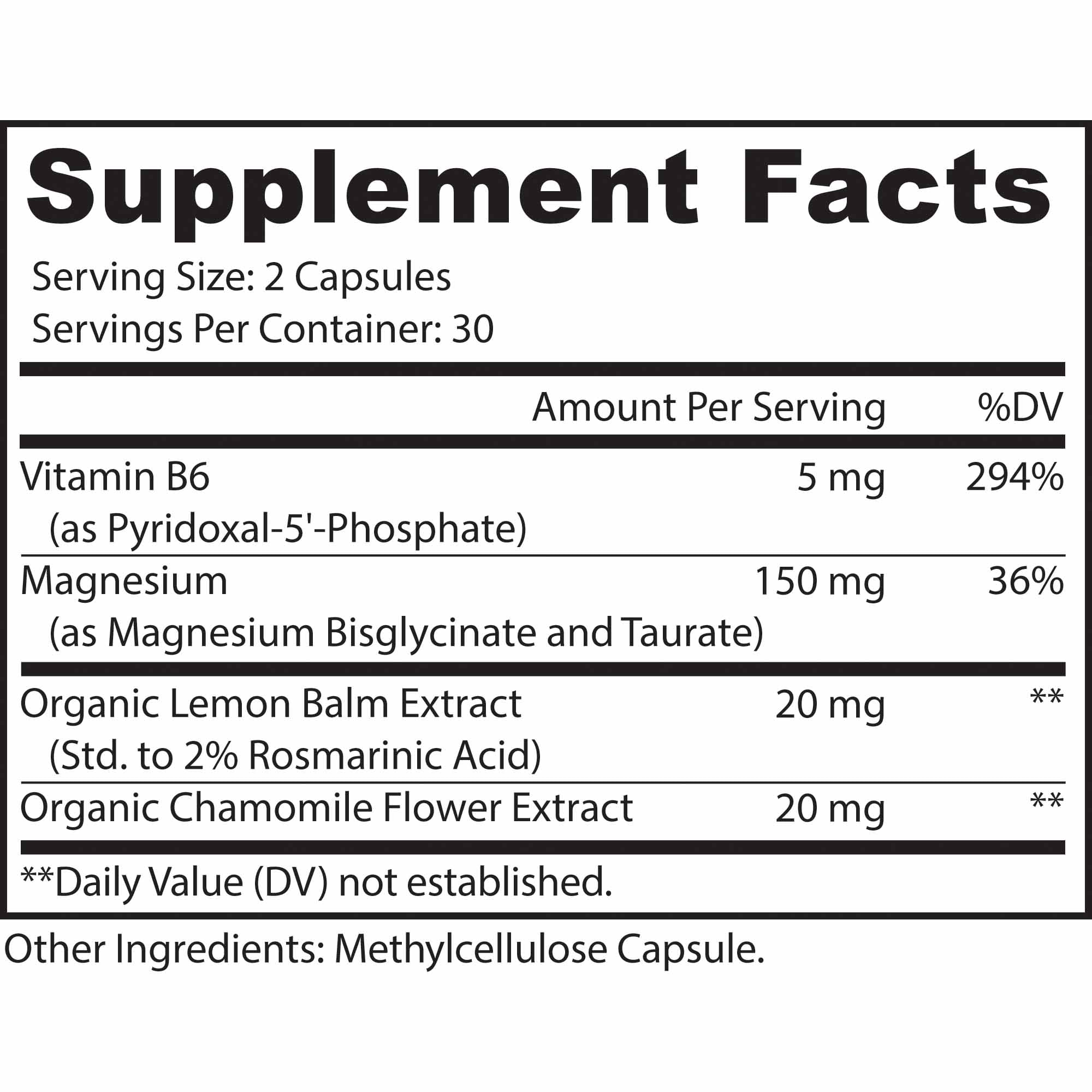 MoxyVites MagniRest Magnesium Bisglycinate Taurate with Vit B6, Sleep Aid, Anxiety Relief, Gluten-Free, Vegan, 60 Count