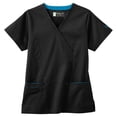 thumbnail image 1 of Bio Womens Stretch Mock Wrap Scrub Top, Style 19022, 1 of 1