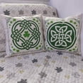 thumbnail image 3 of St. Patricks Decorations Pillow Case Covers 18x18 Set of 2, Burlap Irish Celtic Knot Shamrock Four Leaf Lucky Charm Decorative Throw Pillows for Outdoor Patio Porch(No Pillows Included), 3 of 6