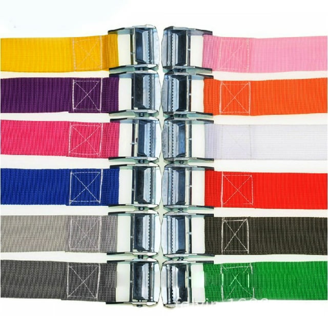 Car Tie Down Lashing Strap With Lock Buckle High Tensile Strength Heavy Duty For Secure6m / 19.7ft Random Color