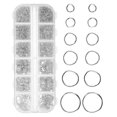 thumbnail image 2 of Shisuyan Metal Rings For Crafting Iron Silver Crafters Keychain Repair 1200Pcs 0.4In, 2 of 9