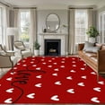 thumbnail image 5 of White Love Area&nbsp;Rug 5x7ft Heart Valentines Red Non-Slip&nbsp;Washable Square&nbsp;Rugs Soft Felt Indoor Floor Mat for Bedroom Kitchen Living Room Bathroom, 5 of 9