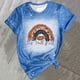 thumbnail image 2 of Gibobby Camisetas Mujer Manga Corta Camisetas mujer Verano Vintage Manga corta Algodón Gráfico Impreso Camisetas Tops(Azul,XL), 2 of 3