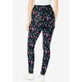 thumbnail image 6 of Woman Within Plus Size Stretch-Cotton Knit Pull-On Printed Leggings, 6 of 6