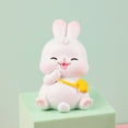 thumbnail image 4 of Gift Car Decoration Garden Decor Figurines Statue Ornament Resin Bunny Ornaments Sculpture Rabbit Sculpture C, 4 of 8