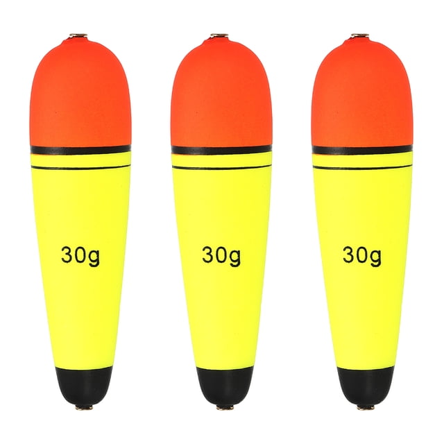Flotadores de pesca de 1 oz, EVA, color amarillo, paquete de 3