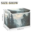 thumbnail image 5 of Yayeee Collapsible Cube Storage Bin with Lid Fabric Closet Decorative Basket with Handles, Moon and House, 5 of 7