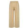 thumbnail image 2 of TiaoBug Big Kids Boys Wide Leg Baggy Pants Loose Fit High Waist Trousers with Pockets Casual Wear Khaki 12-13, 2 of 7