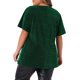 thumbnail image 3 of Blusas de mujer de tallas grandes Agnes Orinda, camiseta de manga corta con escote en V metálico, tops para fiesta 4X verde, 3 of 6