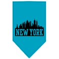 thumbnail image 1 of New York Skyline Screen Print Bandana Turquoise Large, 1 of 3