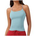 thumbnail image 2 of Boovnll Camisoles pour Femmes, Camisoles à Manches Courtes Unies à Col Rond pour Femmes, Débardeur pour Femmes, Débardeur à Bretelles Spaghetti, Camisole, 2 of 4