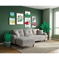 thumbnail image 1 of Sala Modular Sofá Cama Reversible De Velvet Gris Claro Beehive Memory Foam Modelo Aventus, 1 of 8